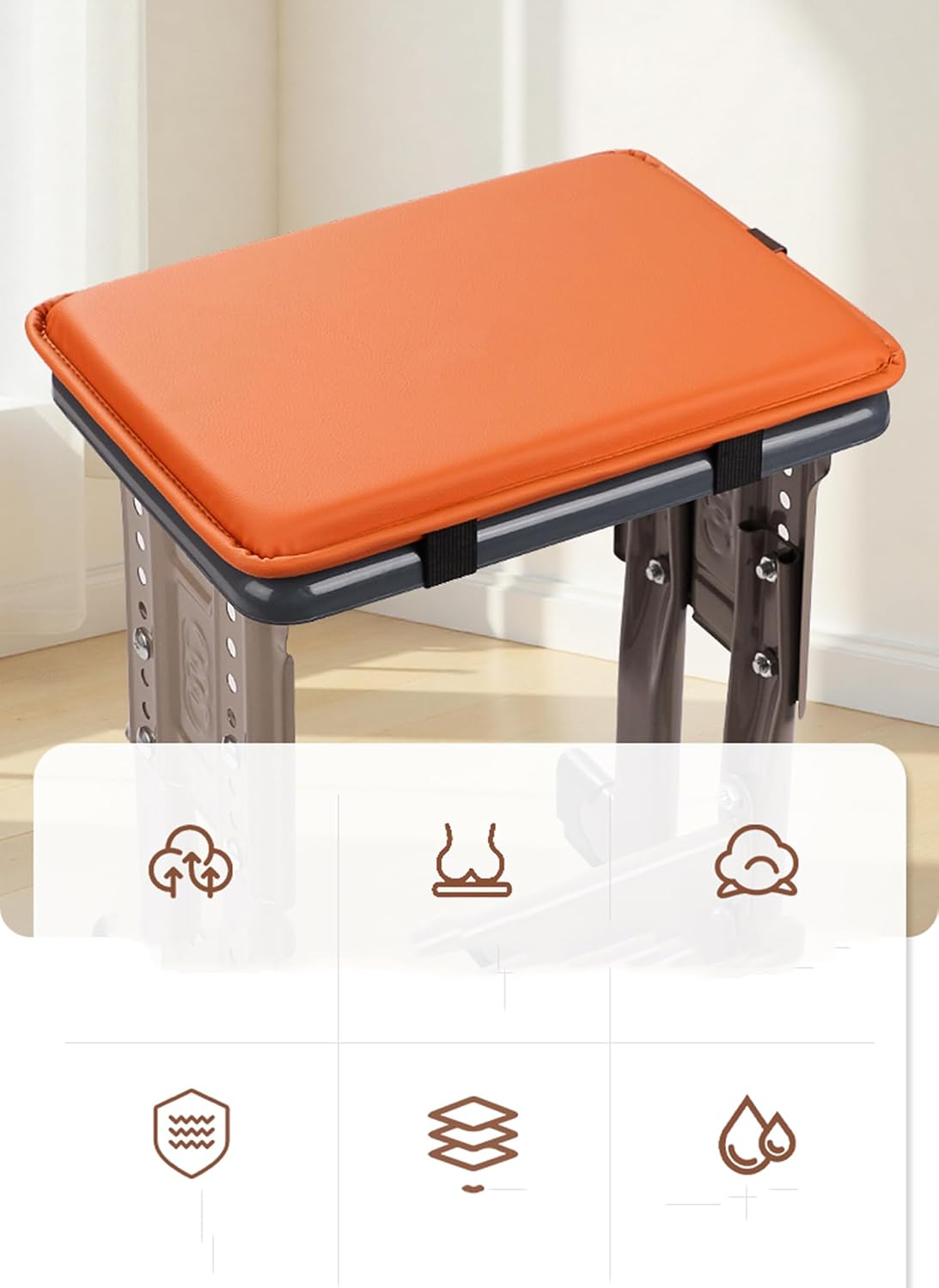 Memory Foam Seat Cushion,Small Saddle Stool Cushion,Rectangle Bench Cushion