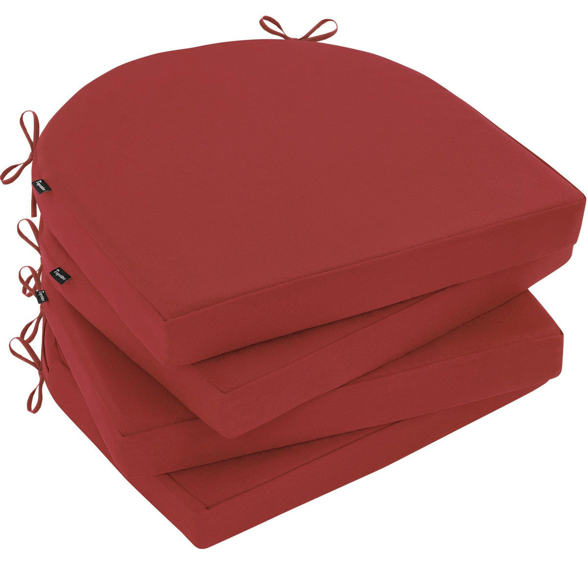 Topotdor Outdoor Chair Cushions Set of 2,17"x16"x2" Patio Chair Pads,Yellow