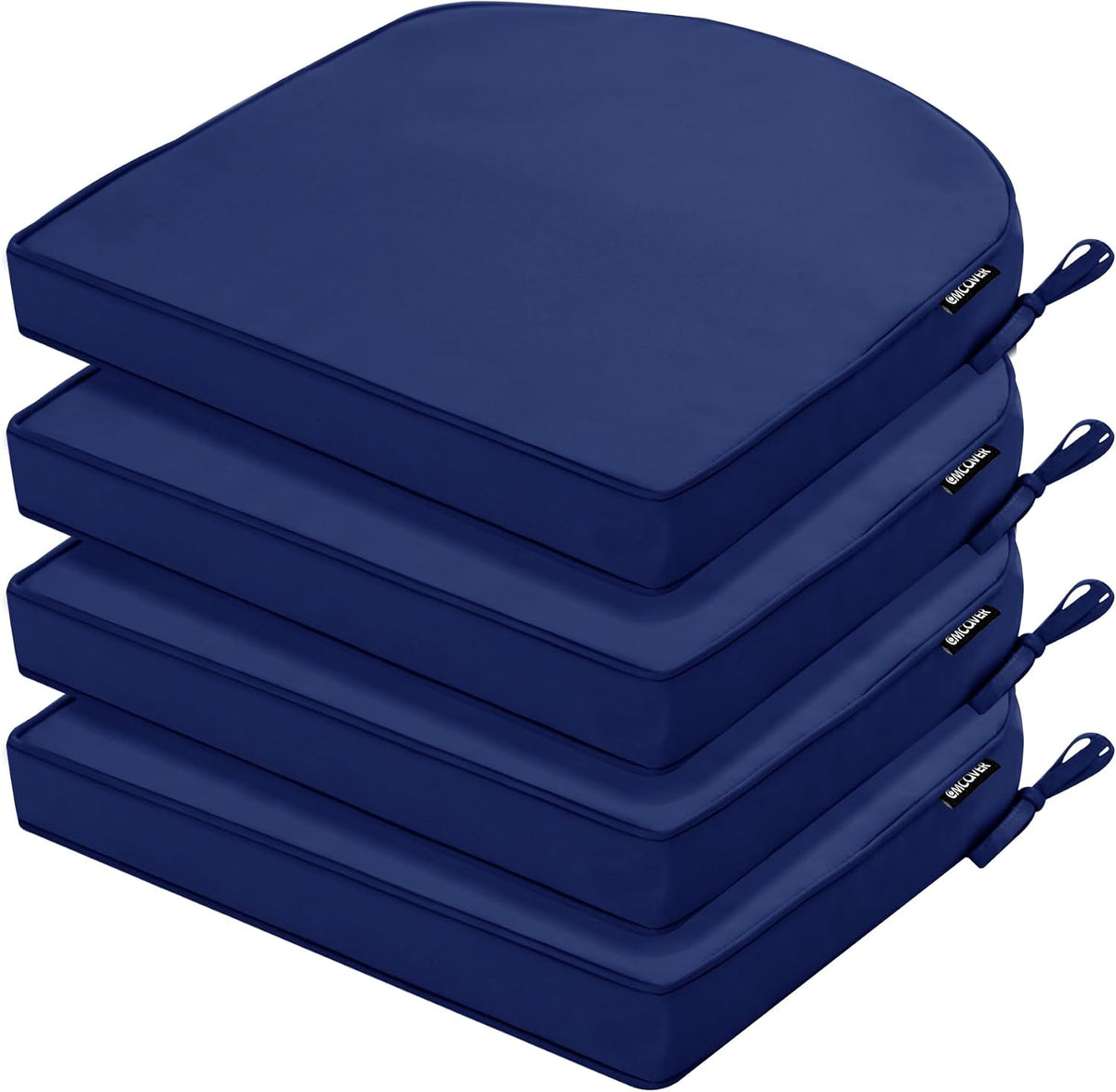 Outdoor Chair Cushions Set of 4, 17 x 16 Inch Waterproof Seat Pads