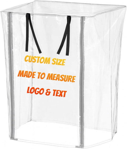 Custom Fit Clear Dust Cover Made to Measure Transparent Protection with Personalized Text or Logo for Furniture & Equipment (PVC transparente)