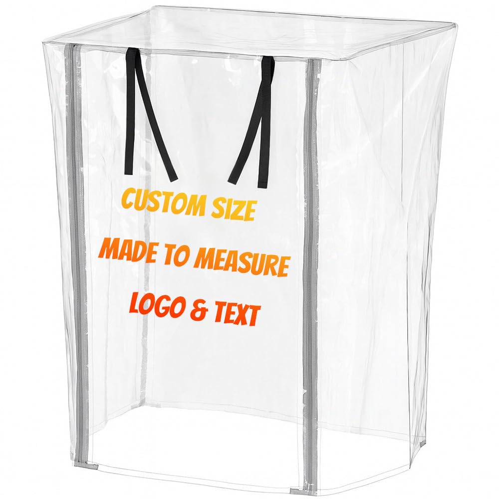 Custom Fit Clear Dust Cover Made to Measure Transparent Protection with Personalized Text or Logo for Furniture & Equipment (PVC transparente)