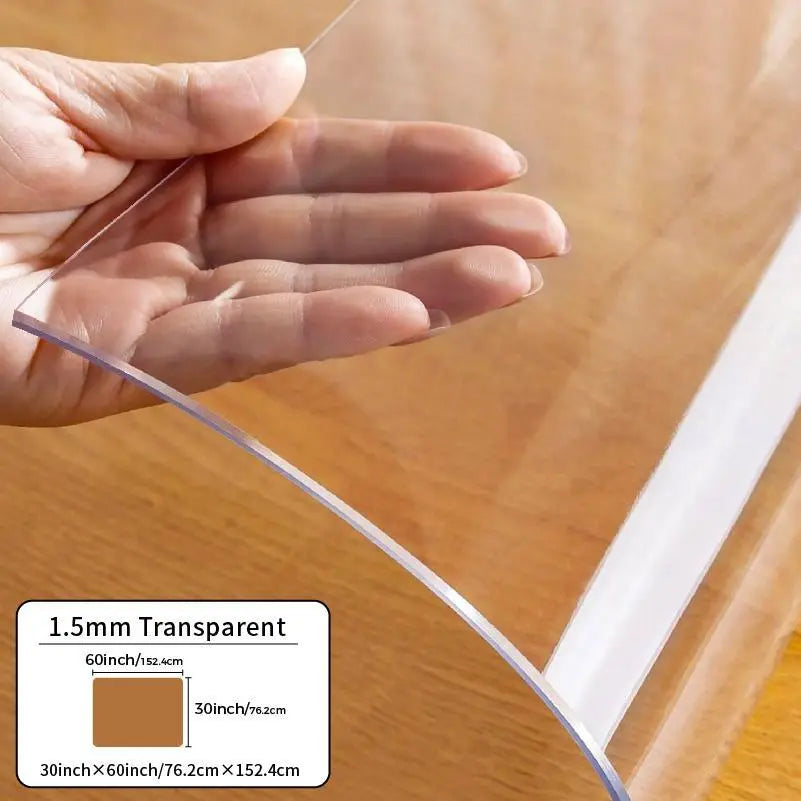 1.5mm Transparent PVC Dresser Protector – Shields Vanity from Cosmetic Residue, Oil & Moisture, Wipeable & Scratch-Resistant,sohochic