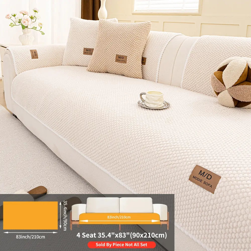 Non-Slip Soft Sofa Cushion, Durable Pet-Friendly Couch Protector, Reusable Couch Protector, Washable Dustproof Sofa Cover, Dustproof Sofa Slipcover, Universal Home Decor, Washable Couch Covers, Slipcover For Sofa