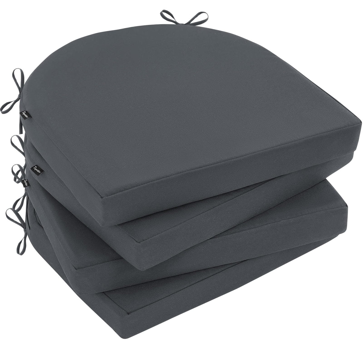 Topotdor Outdoor Chair Cushions Set of 2,17"x16"x2" Patio Chair Pads,Yellow