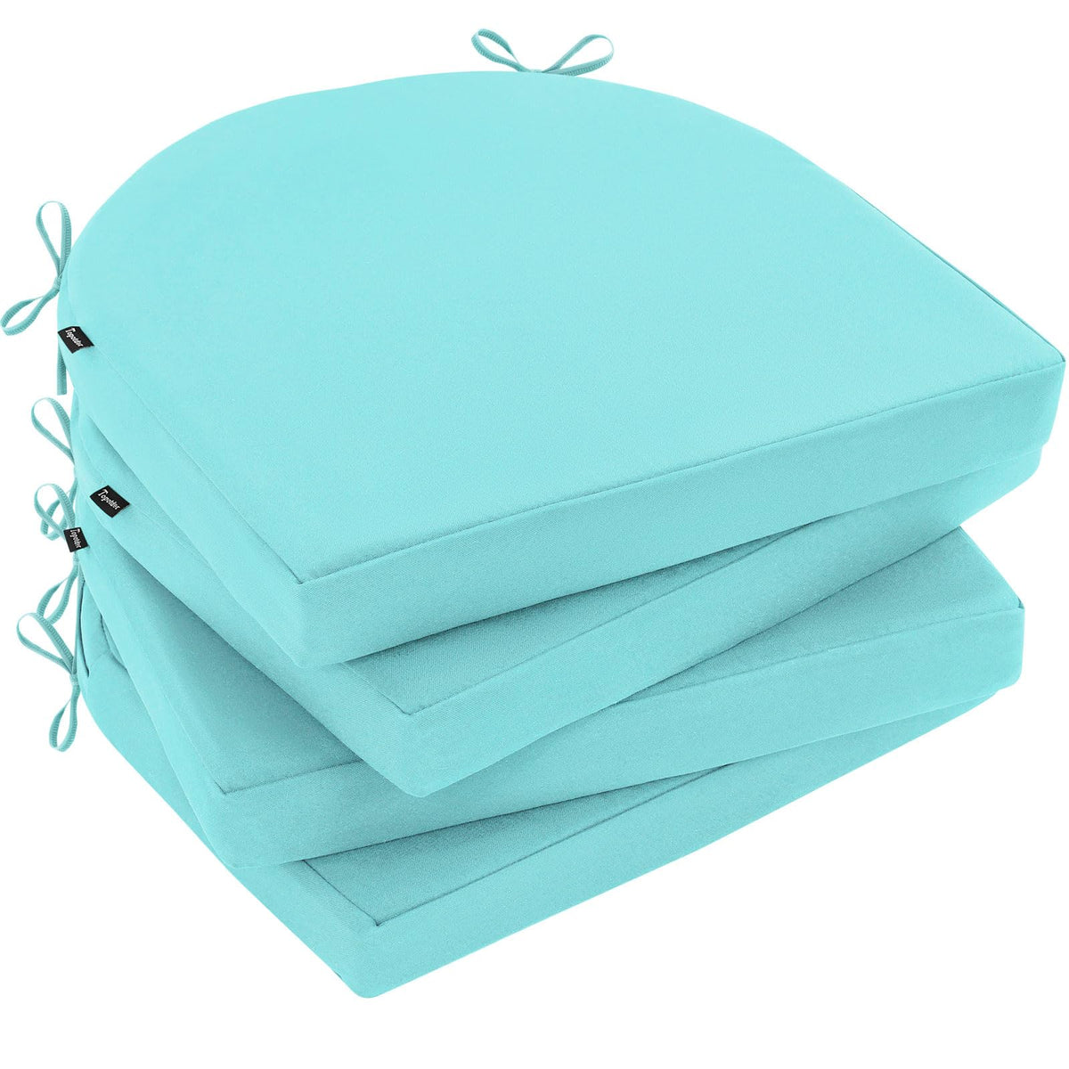 Topotdor Outdoor Chair Cushions Set of 2,17"x16"x2" Patio Chair Pads,Yellow