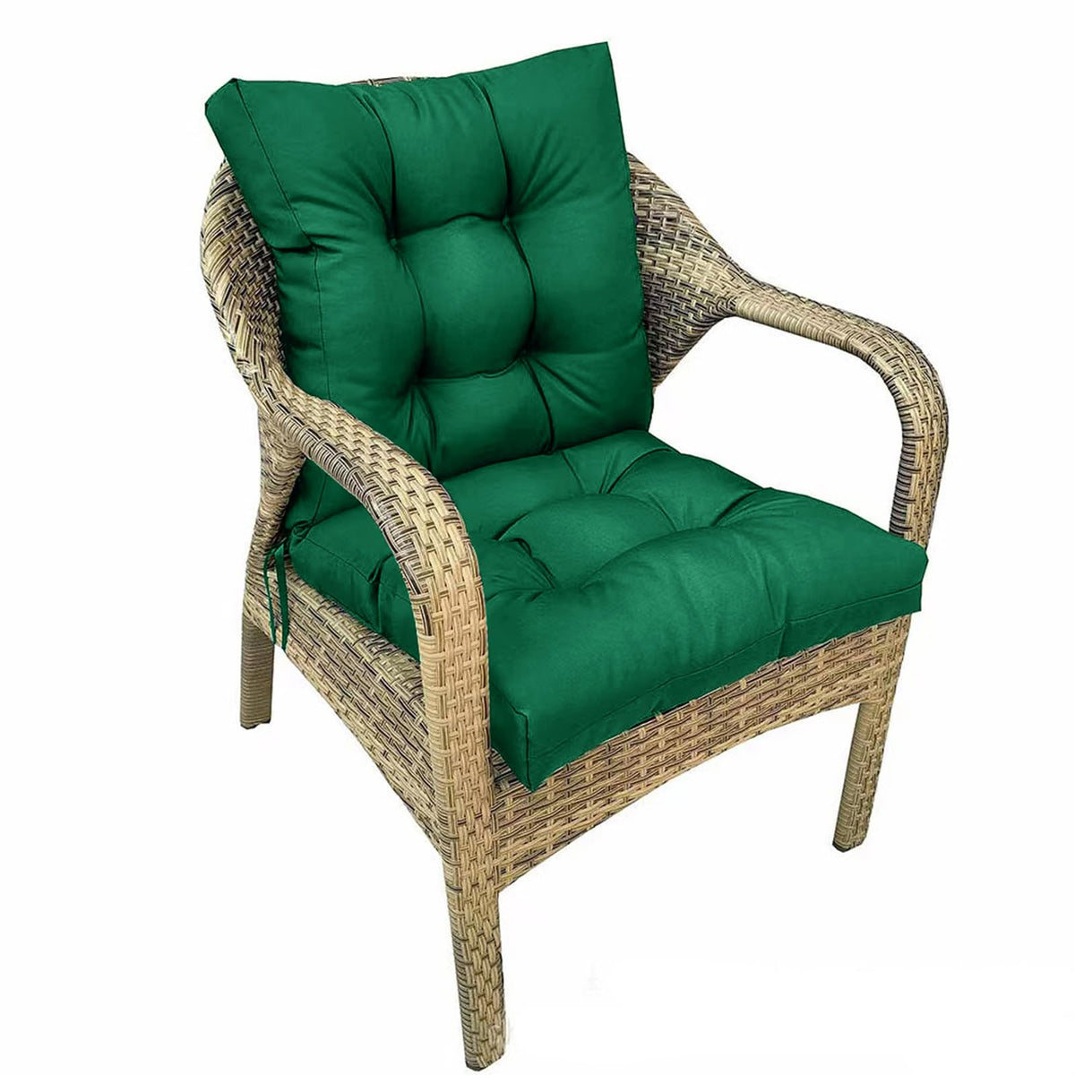 Outdoor Chair Cushions Waterproof Floral Tufted Lawn Wicker Chair Cushion for Patio Furniture Indoor Rocking Chair Pad 41.7"*20.8"*3.5" Hawaii