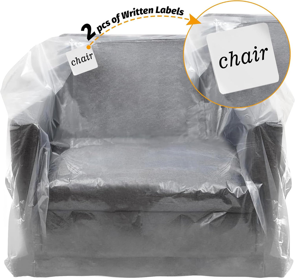 Clear Plastic Moving Chair Furniture Covers for Storage