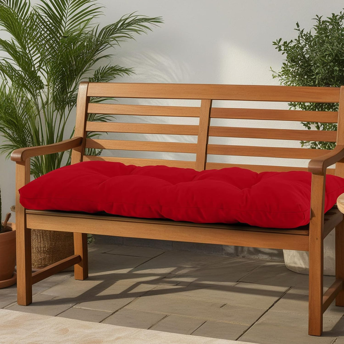 Outdoor Bench Cushion Waterproof, Tufted Bench Seat Cushion