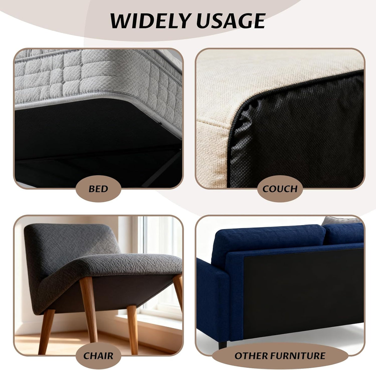 Upholstery Cambric Dust Cover Fabric,63inchx80inch, Replacement Material for Bottom of The Sofas, Chairs, Conceals Frame and Staples Inside Furniture