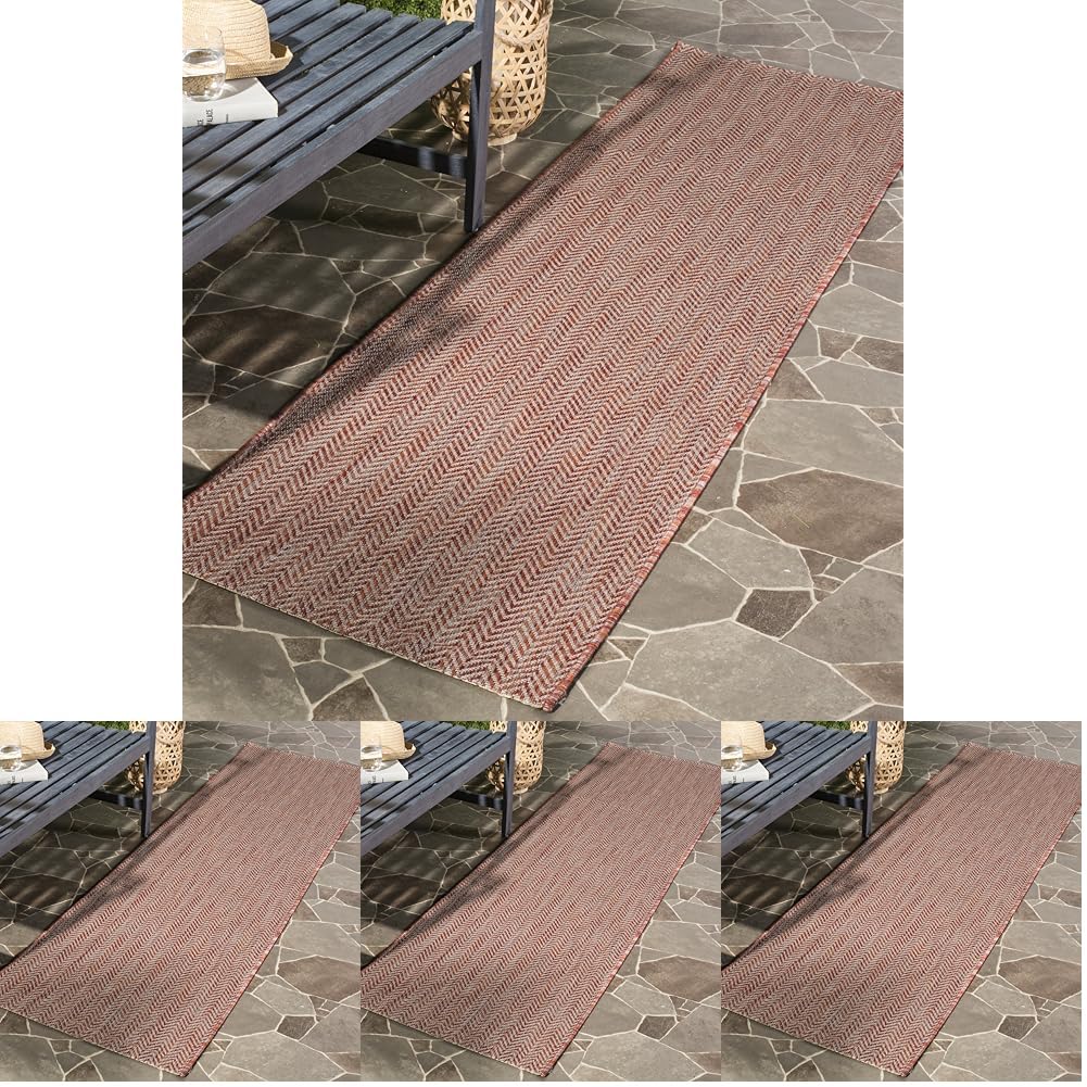 SAFAVIEH Courtyard Outdoor Area Rug 5'3"x7'7", Natural & Cream CY8022-03012