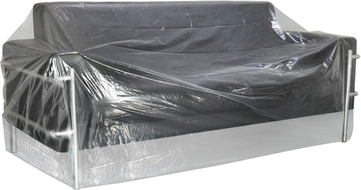TUPARKA Furniture Cover Plastic Storage Bag Heavy Duty Water Resistant Sofa Slipover for Moving Long Term Storage, 110 x 72 inches