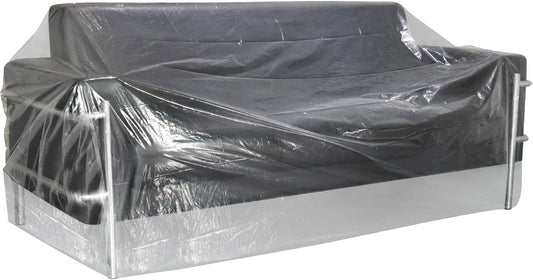 TUPARKA Furniture Cover Plastic Storage Bag Heavy Duty Water Resistant Sofa Slipover for Moving Long Term Storage, 110 x 72 inches
