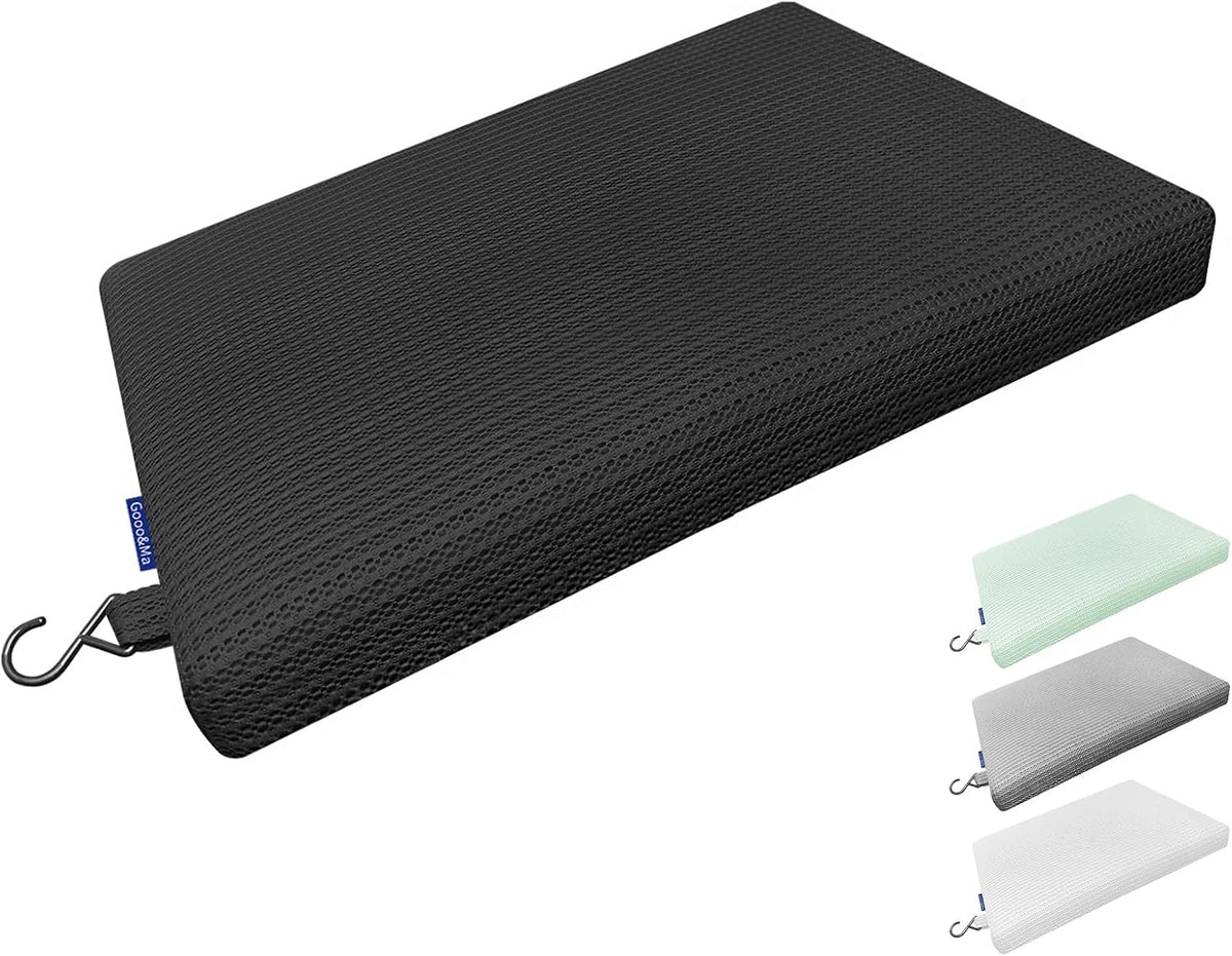 Shower Cushion, Non-Slip Air Fiber Bath Pad, Black