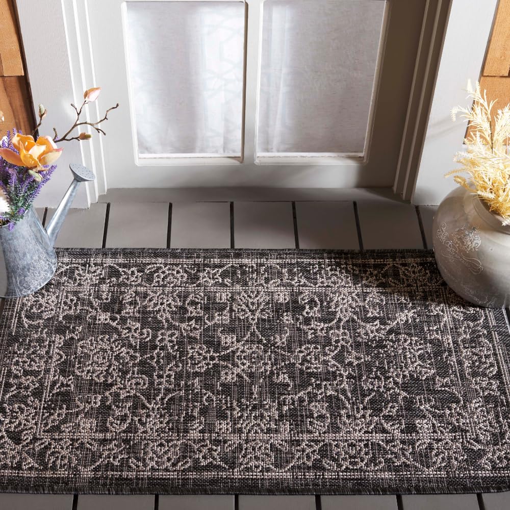 SAFAVIEH Courtyard Collection 8' x 10' Turquoise CY8680 Indoor/ Outside Waterproof Easy cleansingPatio Backyard Mudroom Area Mat