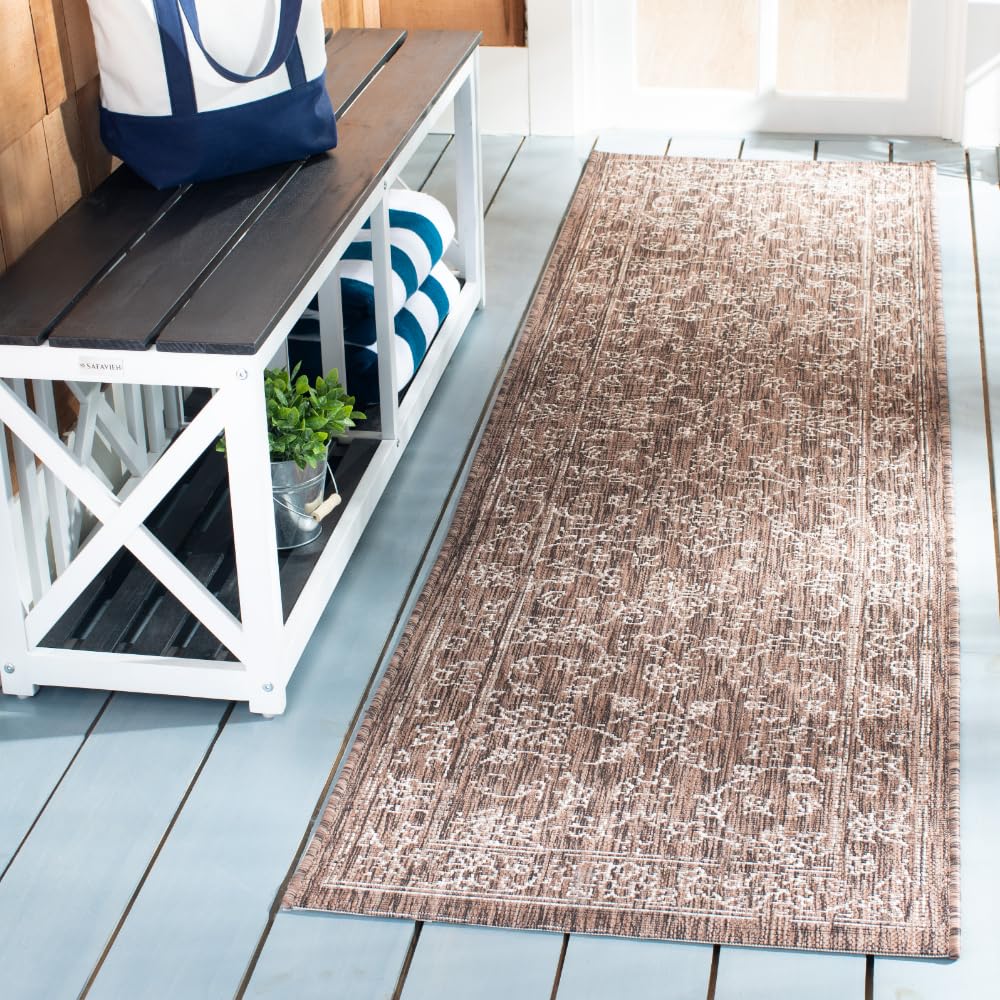 SAFAVIEH Courtyard Collection 8' x 10' Turquoise CY8680 Indoor/ Outside Waterproof Easy cleansingPatio Backyard Mudroom Area Mat