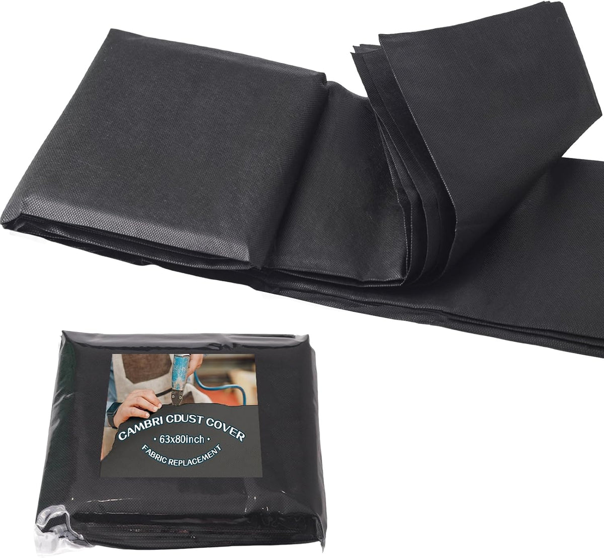 Upholstery Cambric Dust Cover Fabric,63inchx80inch, Replacement Material for Bottom of The Sofas, Chairs, Conceals Frame and Staples Inside Furniture