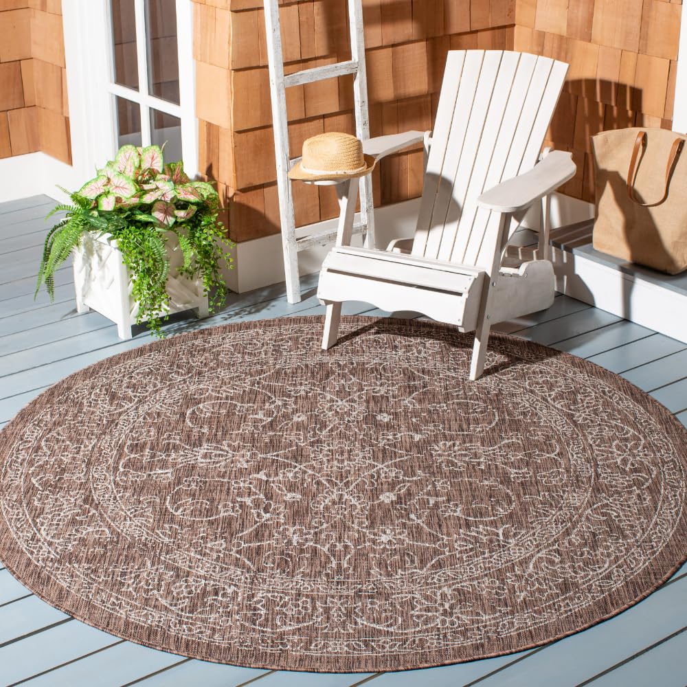 SAFAVIEH Courtyard Collection 8' x 10' Turquoise CY8680 Indoor/ Outside Waterproof Easy cleansingPatio Backyard Mudroom Area Mat