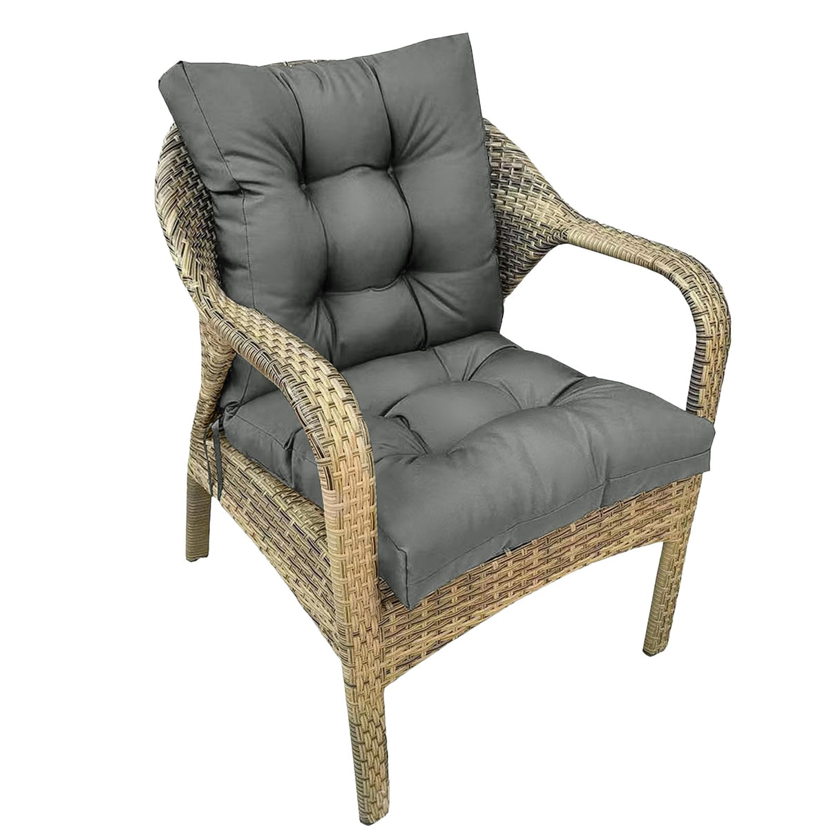 Outdoor Chair Cushions Waterproof Floral Tufted Lawn Wicker Chair Cushion for Patio Furniture Indoor Rocking Chair Pad 41.7"*20.8"*3.5" Hawaii
