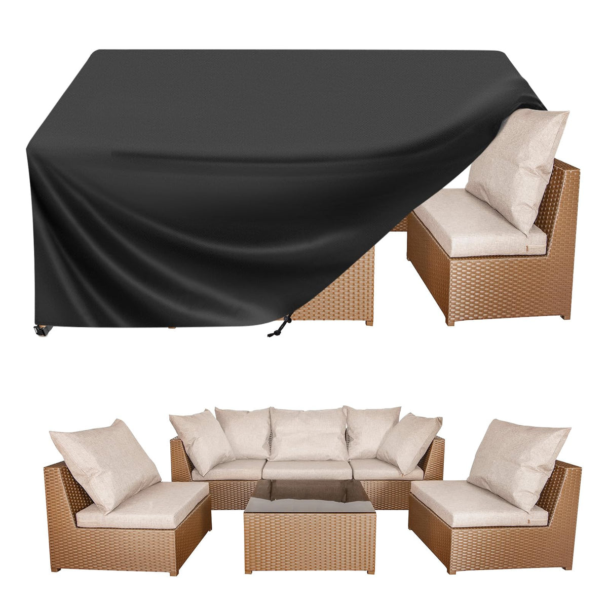 BALEINE Patio Furniture Covers Waterproof, Heavy Duty Outdoor Table Cover