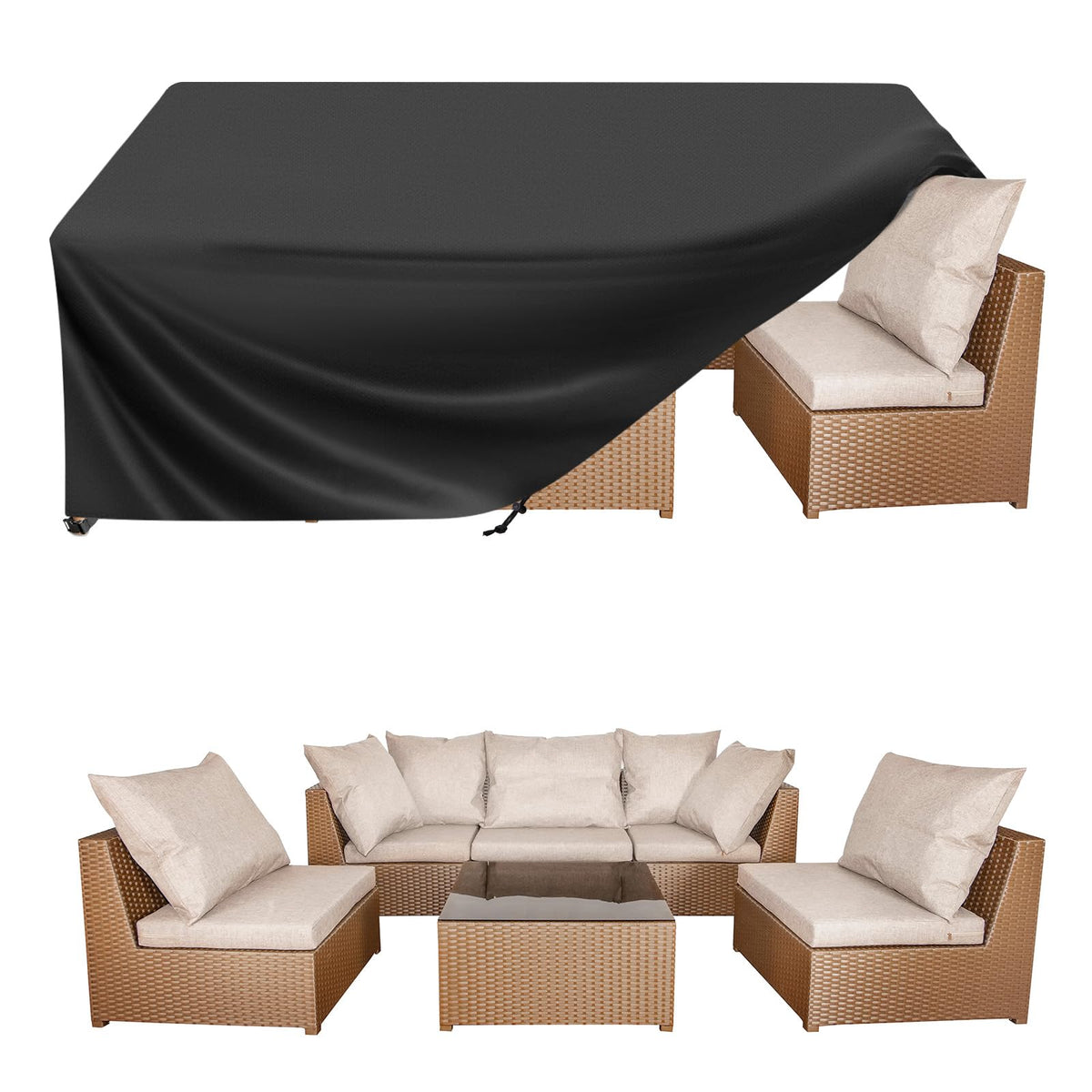 BALEINE Patio Furniture Covers Waterproof, Heavy Duty Outdoor Table Cover