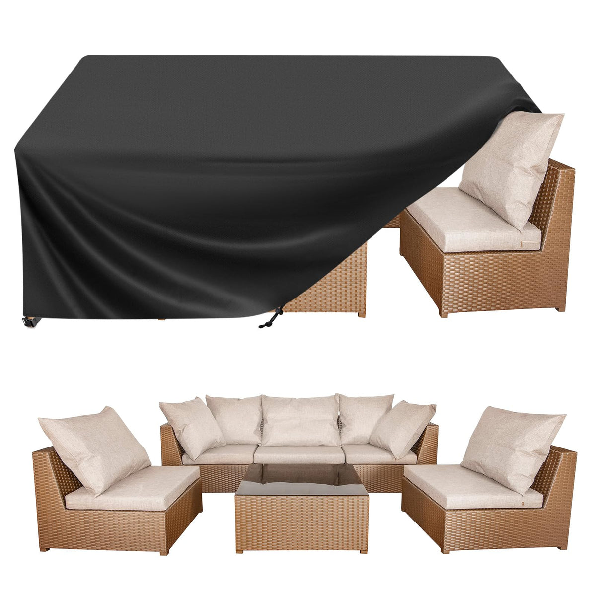 BALEINE Patio Furniture Covers Waterproof, Heavy Duty Outdoor Table Cover