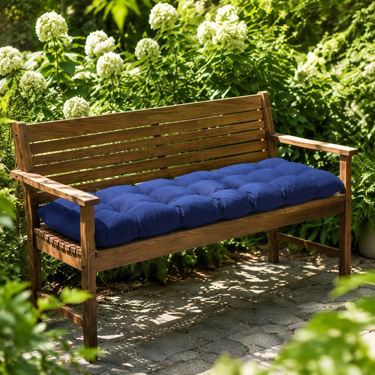 IPYNBAP Outdoor Bench Cushion, 48x18x5 Inch, Navy Blue