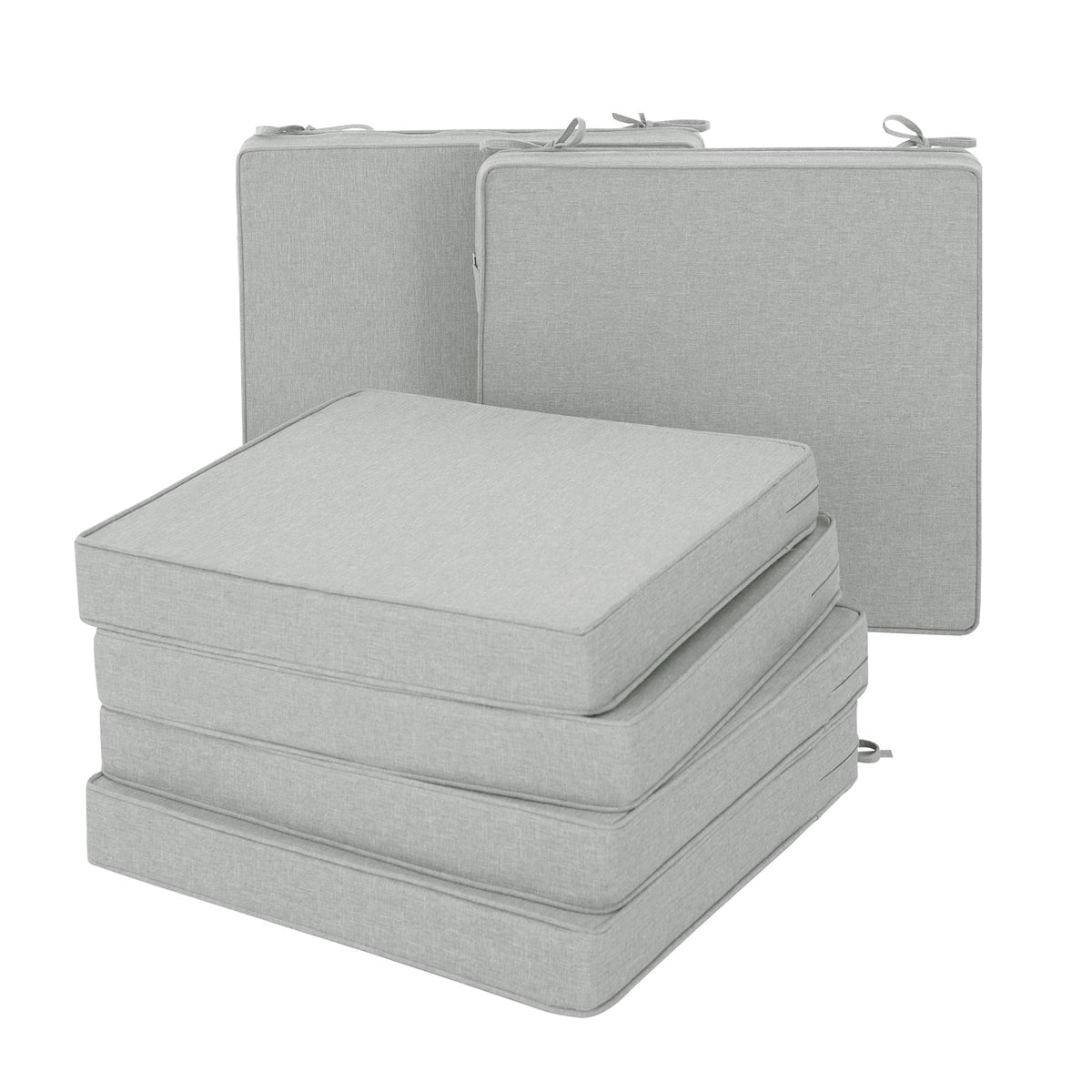 Outdoor Chair Cushions, Set of 4, 19 x 19 Inch, Navy Blue