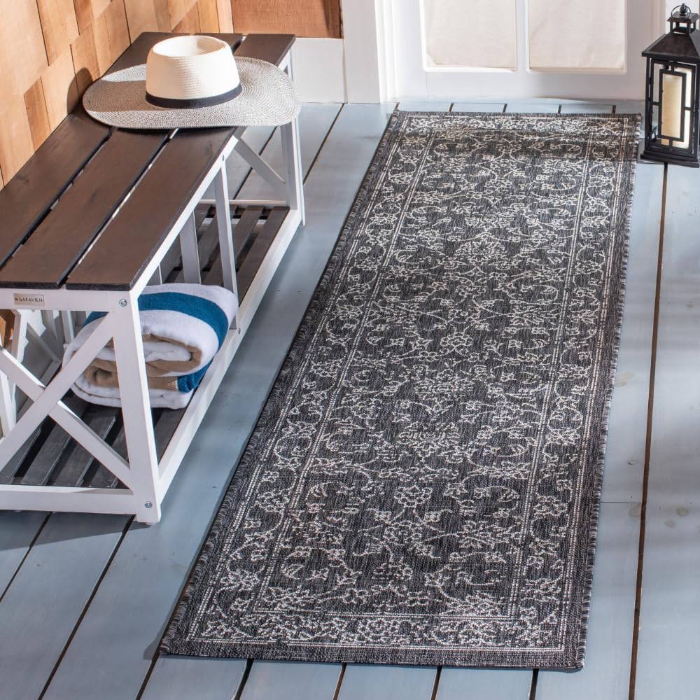 SAFAVIEH Courtyard Collection 8' x 10' Turquoise CY8680 Indoor/ Outside Waterproof Easy cleansingPatio Backyard Mudroom Area Mat