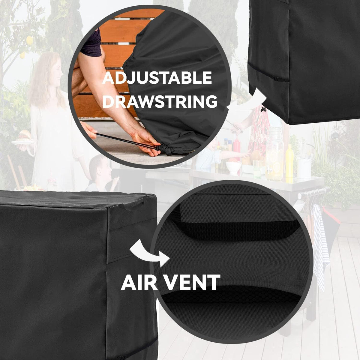 Outdoor Dining Cart Cover Compatible with 40 " Outdoor Utility Cart