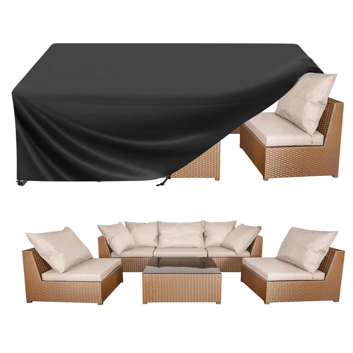 BALEINE Patio Furniture Covers Waterproof, Heavy Duty Outdoor Table Cover