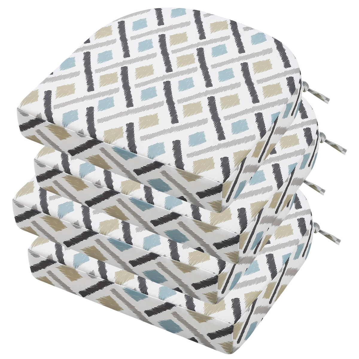 idee-home Outdoor Chair Cushions Set of 4, 17 x 17 Outdoor Seat Cushions