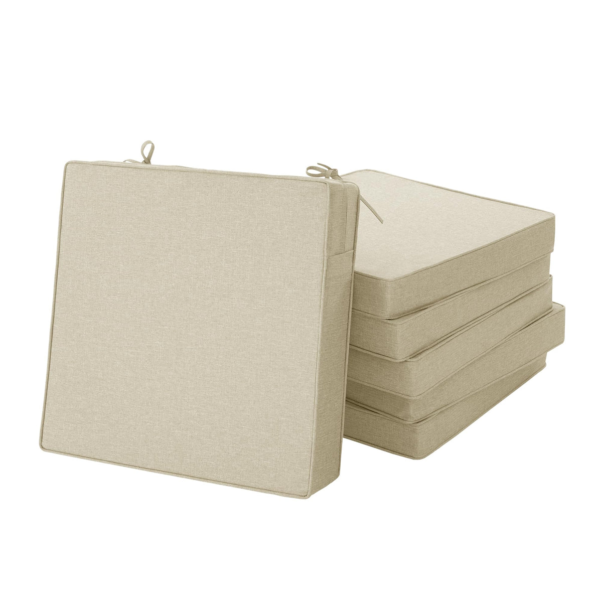 Outdoor Chair Cushions, Set of 4, 19 x 19 Inch, Navy Blue