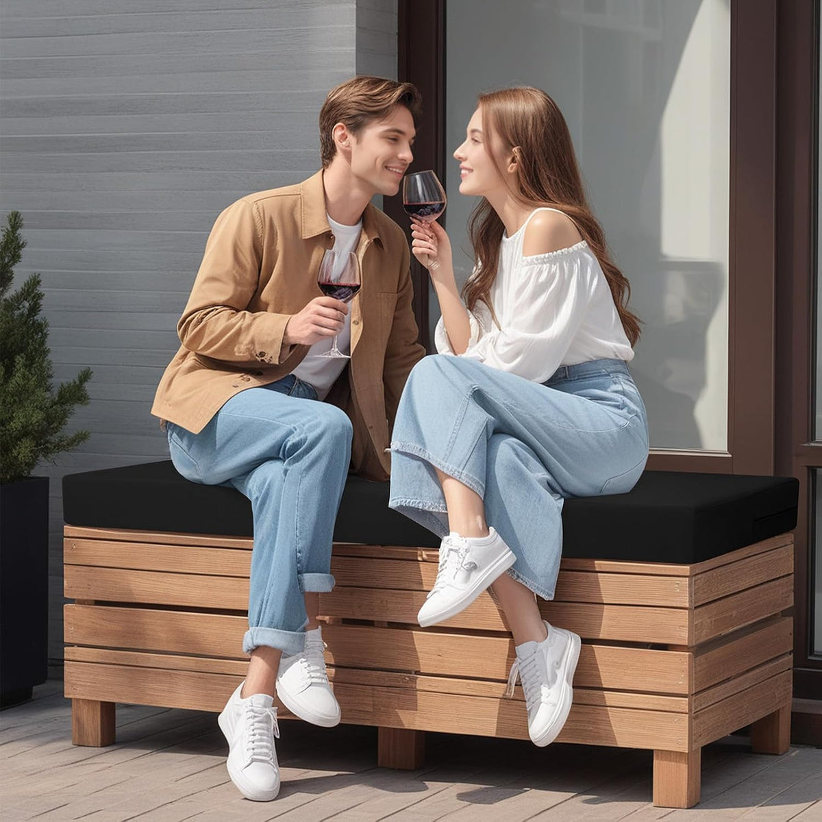 idee-home Outdoor Bench Cushion Waterproof