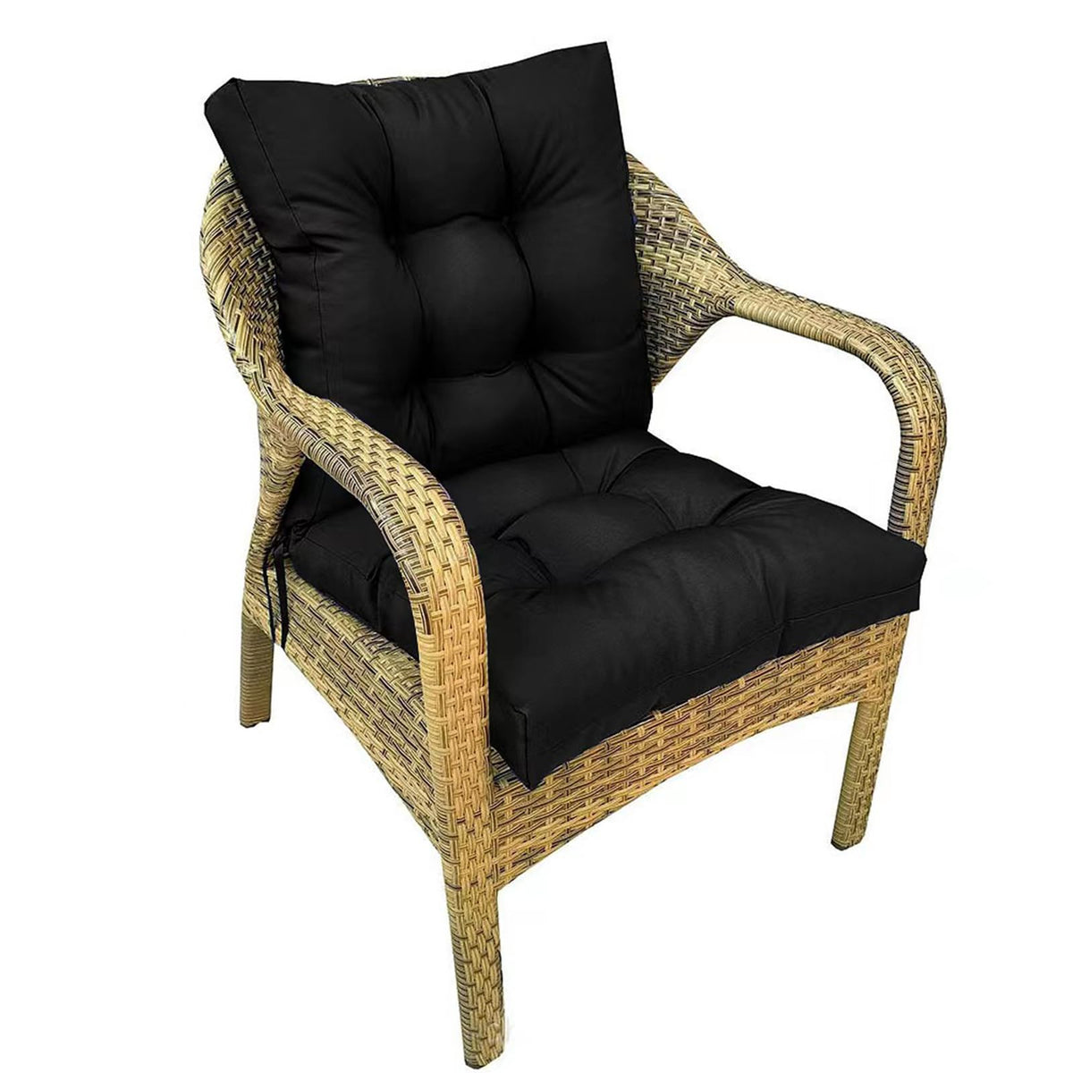 Outdoor Chair Cushions Waterproof Floral Tufted Lawn Wicker Chair Cushion for Patio Furniture Indoor Rocking Chair Pad 41.7"*20.8"*3.5" Hawaii