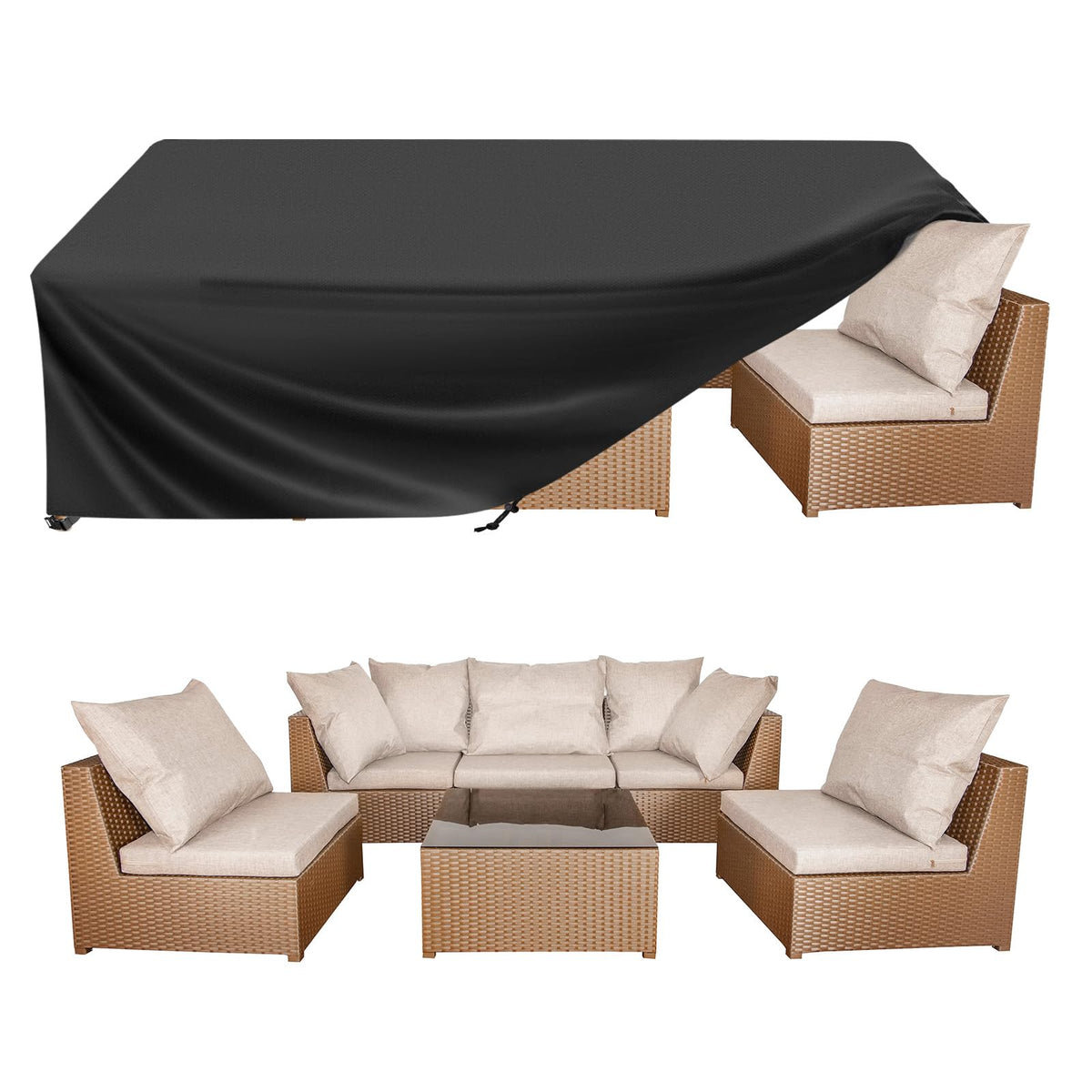 BALEINE Patio Furniture Covers Waterproof, Heavy Duty Outdoor Table Cover