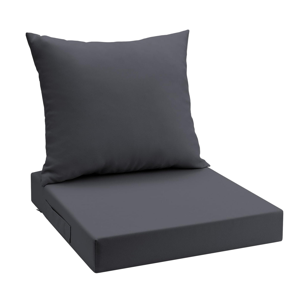 UNIKOME Outdoor Seat Cushions 24 X 24 Inch - Water-Resistant & Fade Resistant, Removable Cover Patio Furniture Cushions for Chair, Sofa, Couch, Wicker, Beige