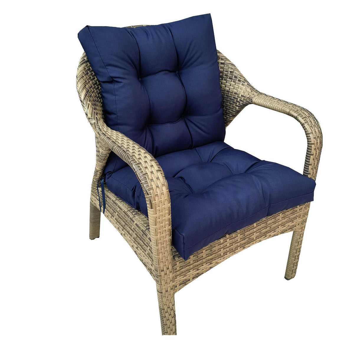 Outdoor Chair Cushions Waterproof Floral Tufted Lawn Wicker Chair Cushion for Patio Furniture Indoor Rocking Chair Pad 41.7"*20.8"*3.5" Hawaii