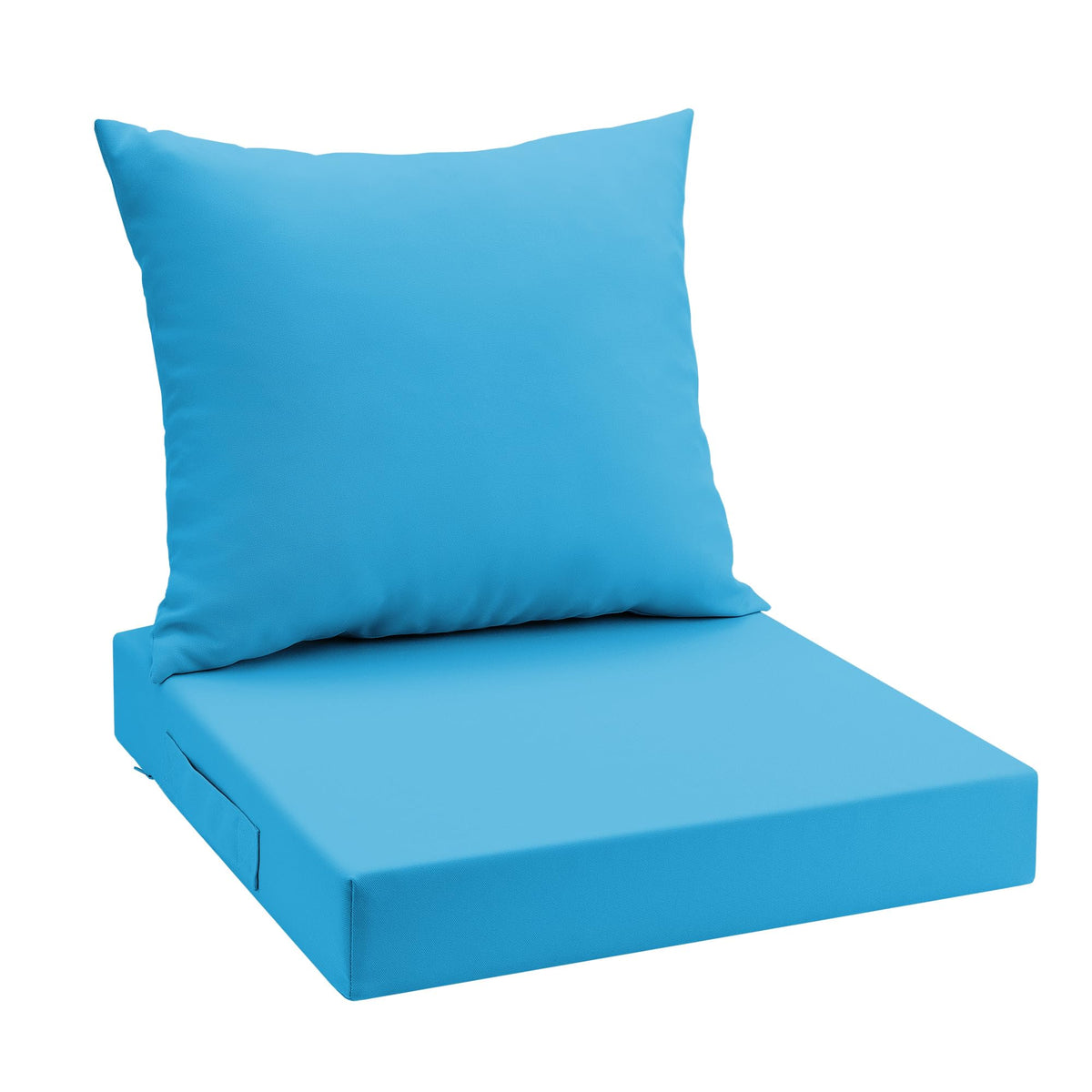 UNIKOME Outdoor Seat Cushions 24 X 24 Inch - Water-Resistant & Fade Resistant, Removable Cover Patio Furniture Cushions for Chair, Sofa, Couch, Wicker, Beige