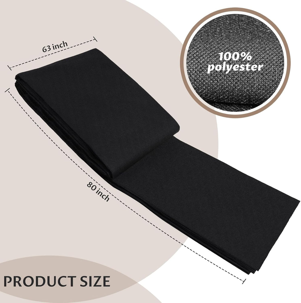 Upholstery Cambric Dust Cover Fabric,63inchx80inch, Replacement Material for Bottom of The Sofas, Chairs, Conceals Frame and Staples Inside Furniture