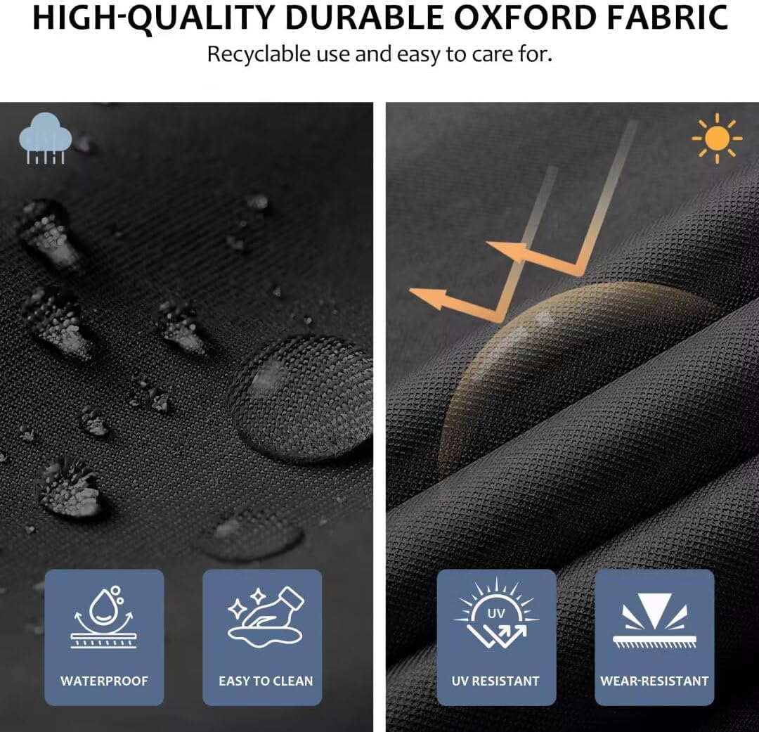Outdoor Bench Cushion, Waterproof Seat Cushion for Outdoor/Indoor Furniture,Tufted Fade Resistant Bench Cushion for Patio Porch Swing Couch, 47"×20"×4",Black