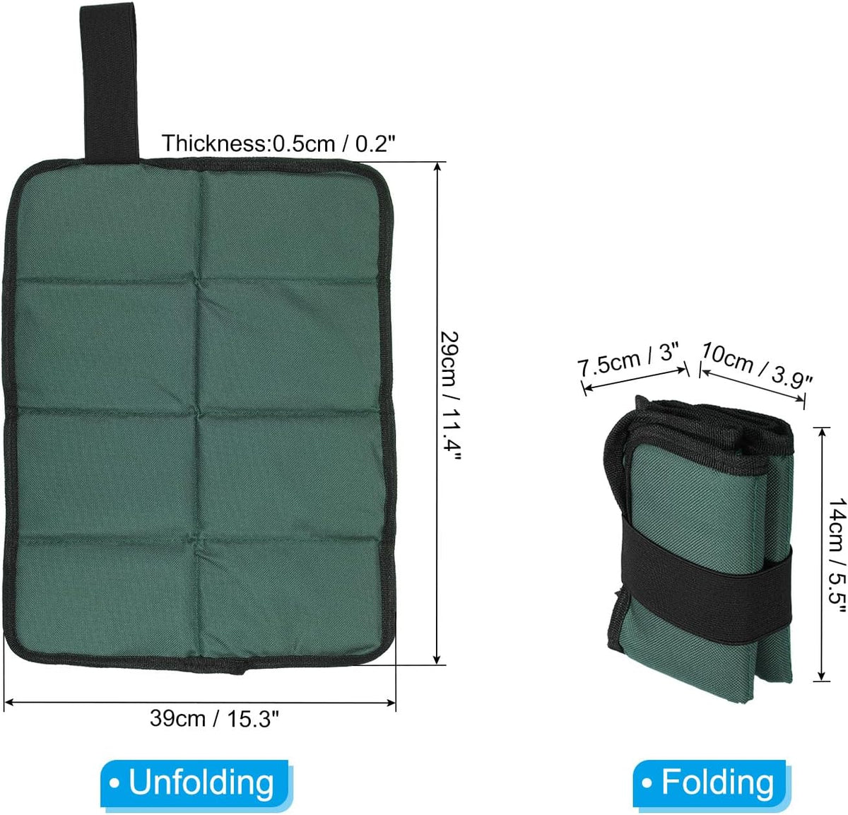 PATIKIL Outdoor Sitting Mat Waterproof Oxford Cloth Seat Cushion Folding Foam Mini Camping Seat for Picnic, Camping, Hiking