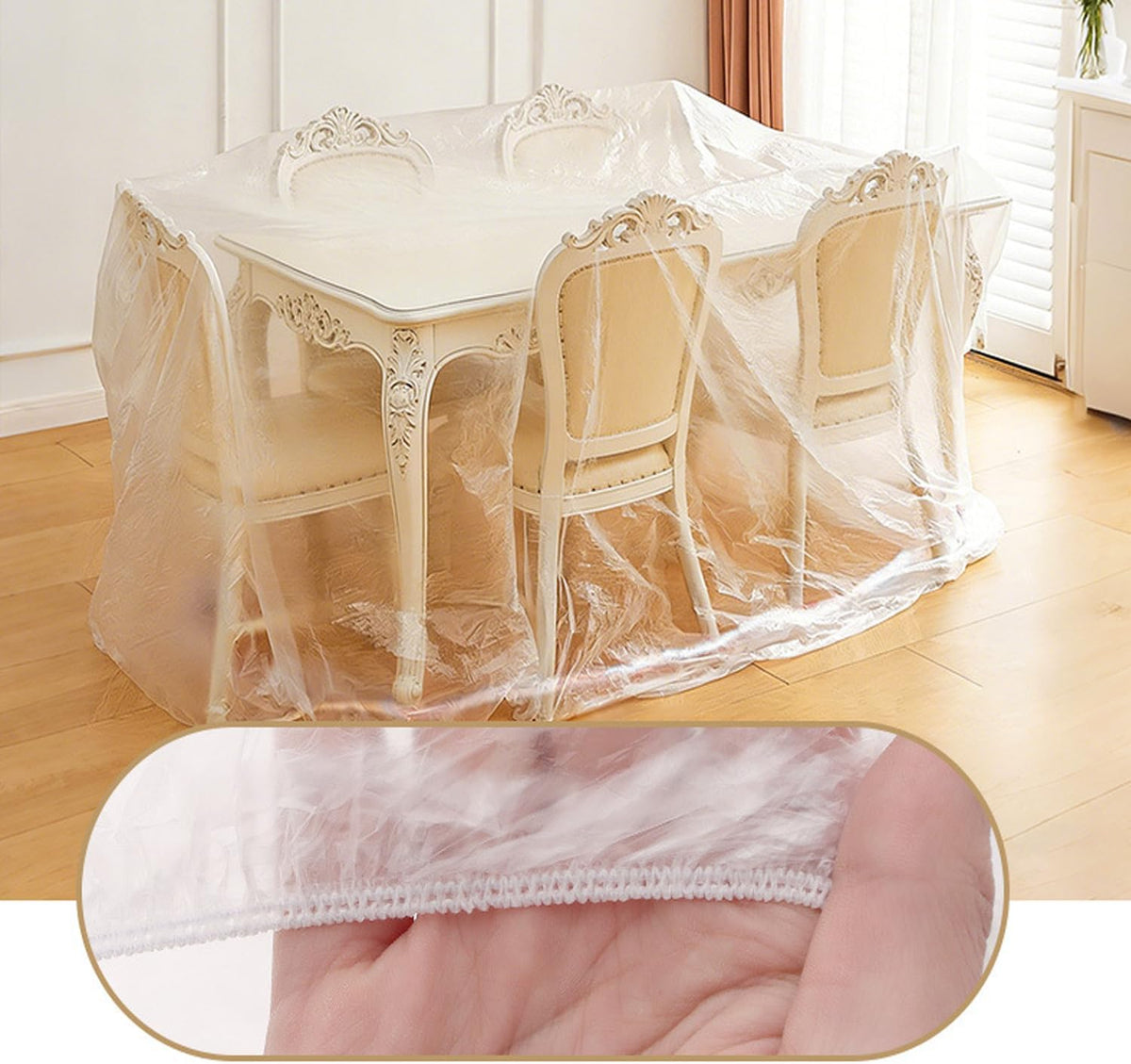 2 Pack Sofa Dust Covers Dustproof Couch Protector Plastic Moving and Storage Covers for Furniture Moves Protection Queen Bed King Bed Home Renovation Wall Painting Basement Garage