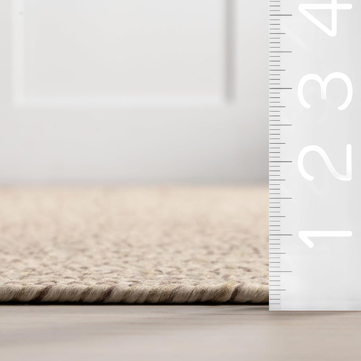 nuLOOM Wynn Tan Solid Power Loomed Indoor/Outdoor Area Rug, 5' x 8'