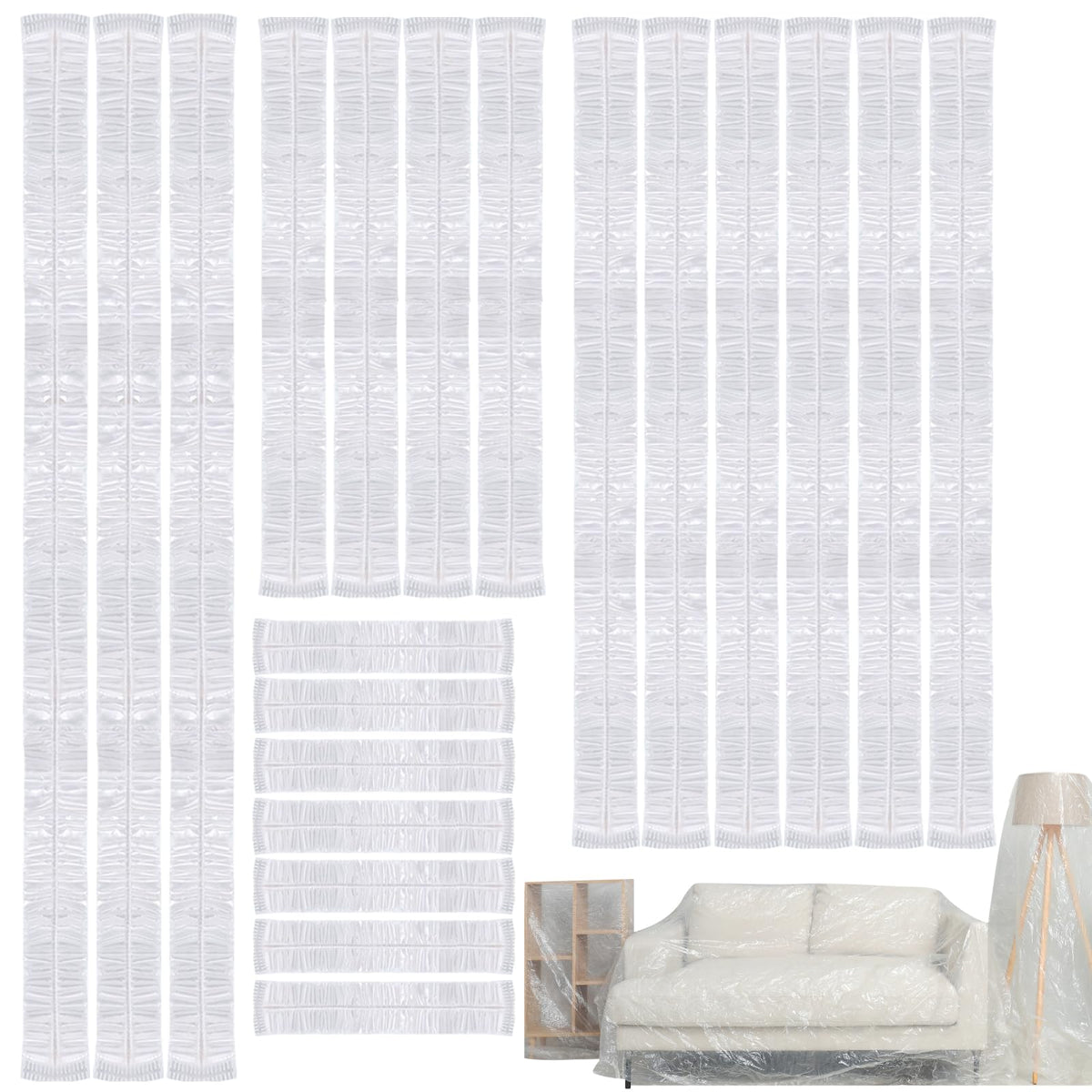 AceOrbit 20 Pcs Plastic Furniture Covers for Moving