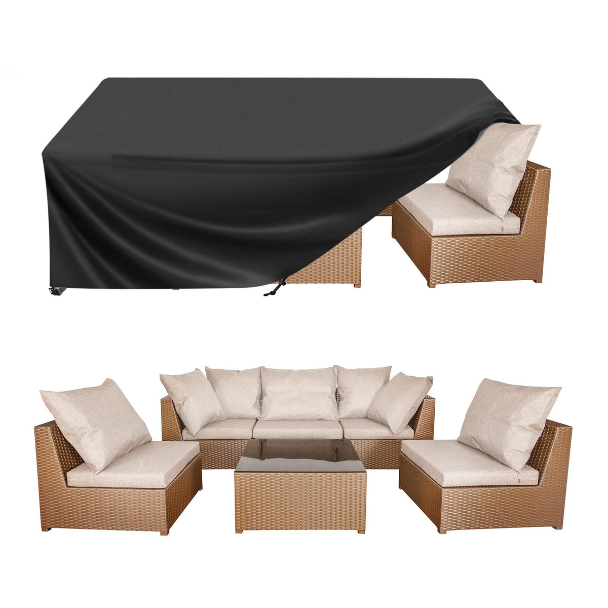 BALEINE Patio Furniture Covers Waterproof, Heavy Duty Outdoor Table Cover