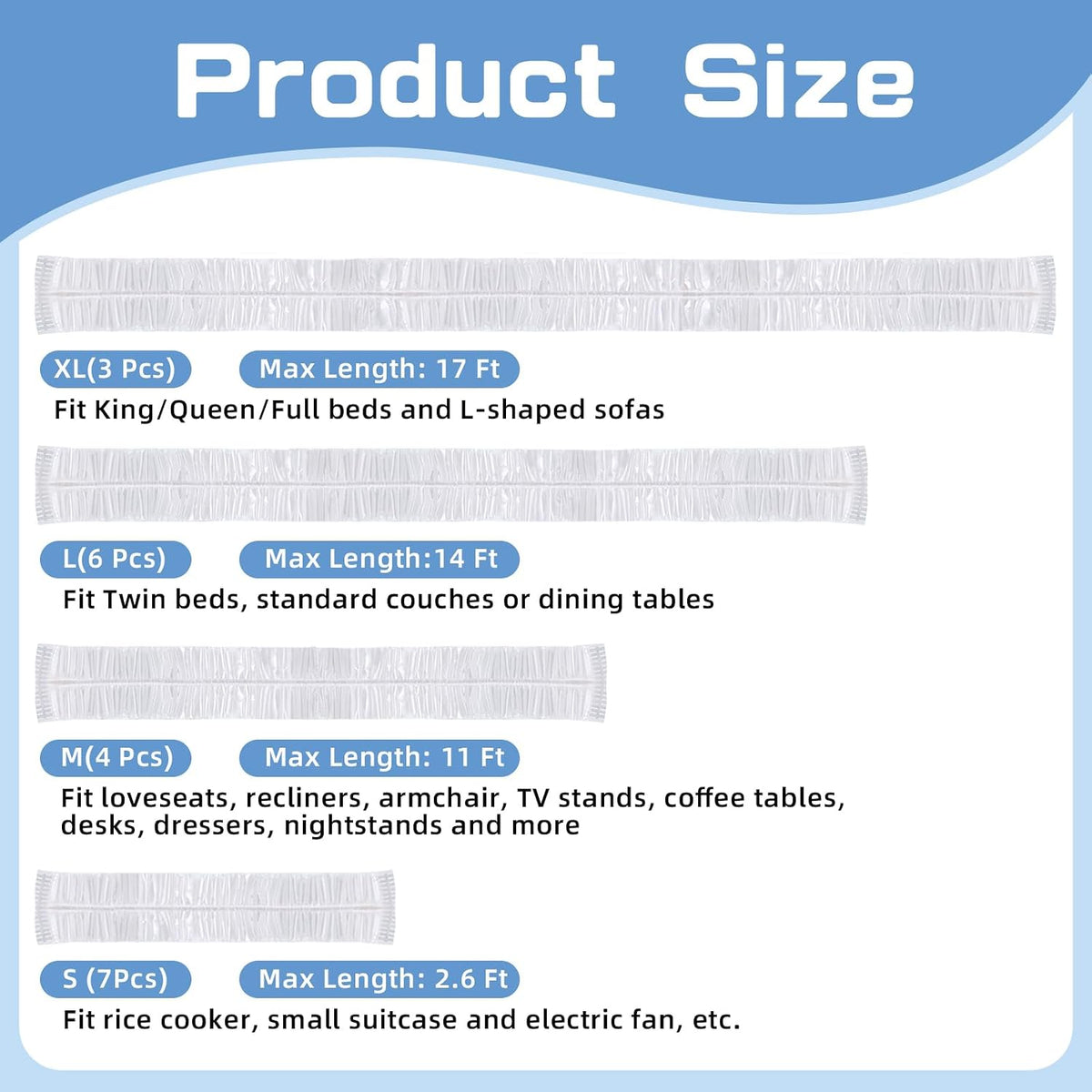 AceOrbit 20 Pcs Plastic Furniture Covers for Moving