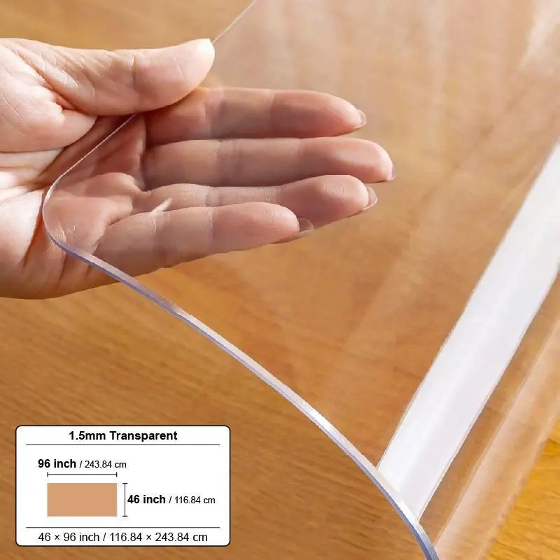 1.5mm Transparent PVC Dresser Protector – Shields Vanity from Cosmetic Residue, Oil & Moisture, Wipeable & Scratch-Resistant,sohochic
