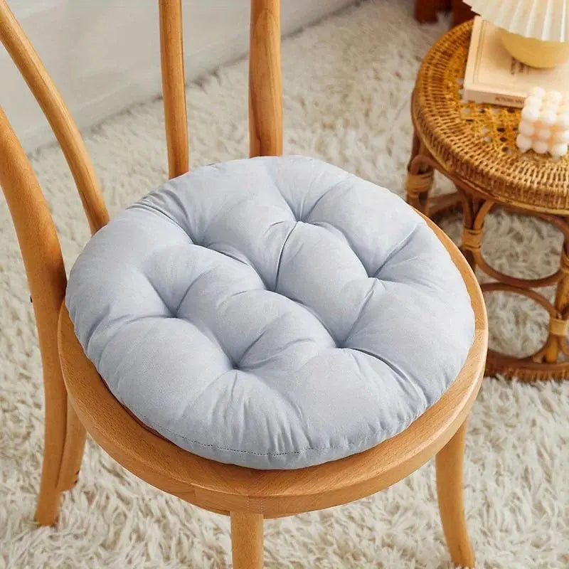 Thick Round Chair Cushion - Comfortable Washable Seat Pad for Office, Dining Room Use, Soft Reusable Everyday Seating Thick Cushion for Home & Tatami Floor