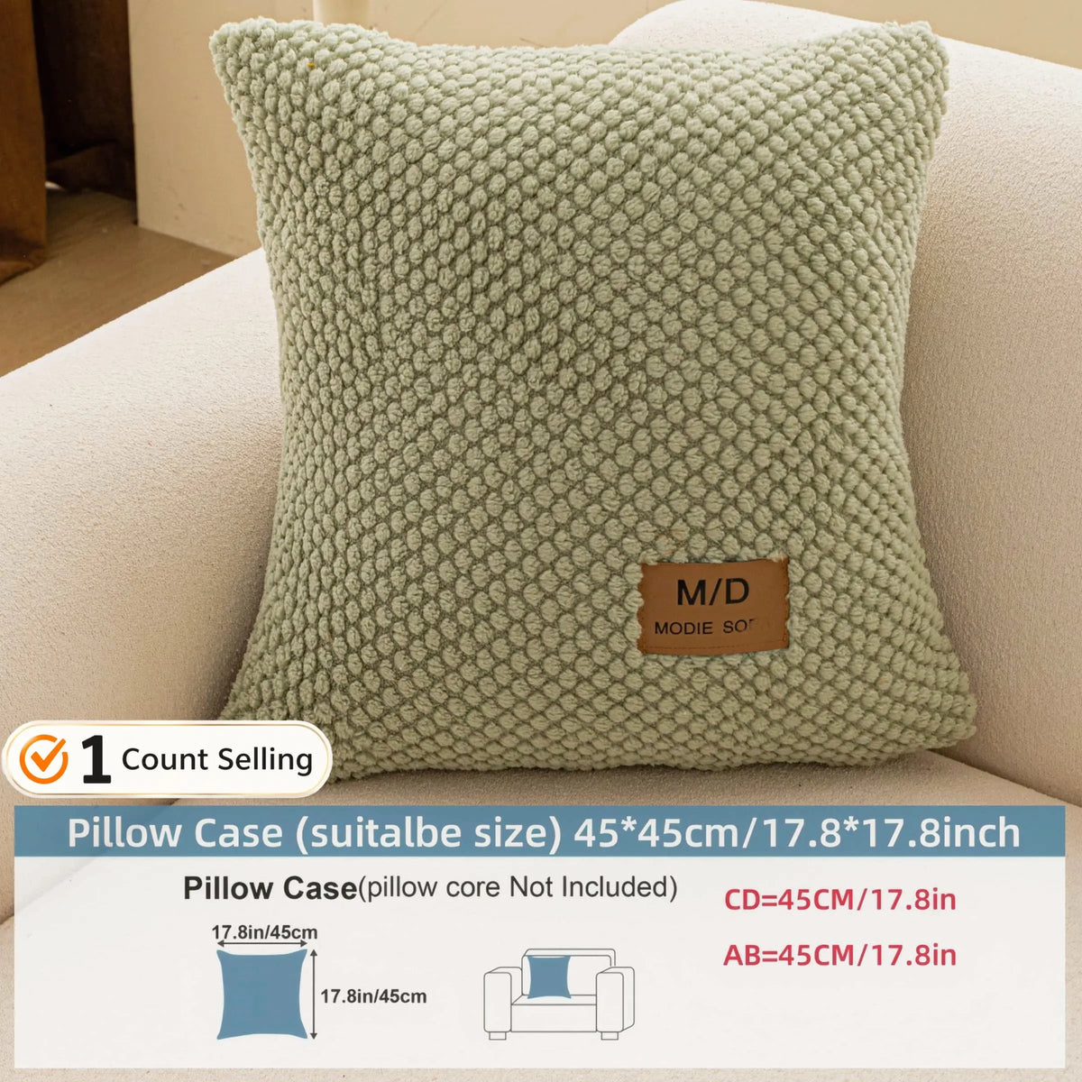 Luxury Thick Removable Couch Cover, 1 Count Soft Textured Seat Pad, Non-Slip Washable Universal Sofa Protector, Sectional Sofa Slipcovers, Pet-Friendly Modern Slipcover for Sectional, Loveseat and 3-Seater Couch #GLOBAL PICKS