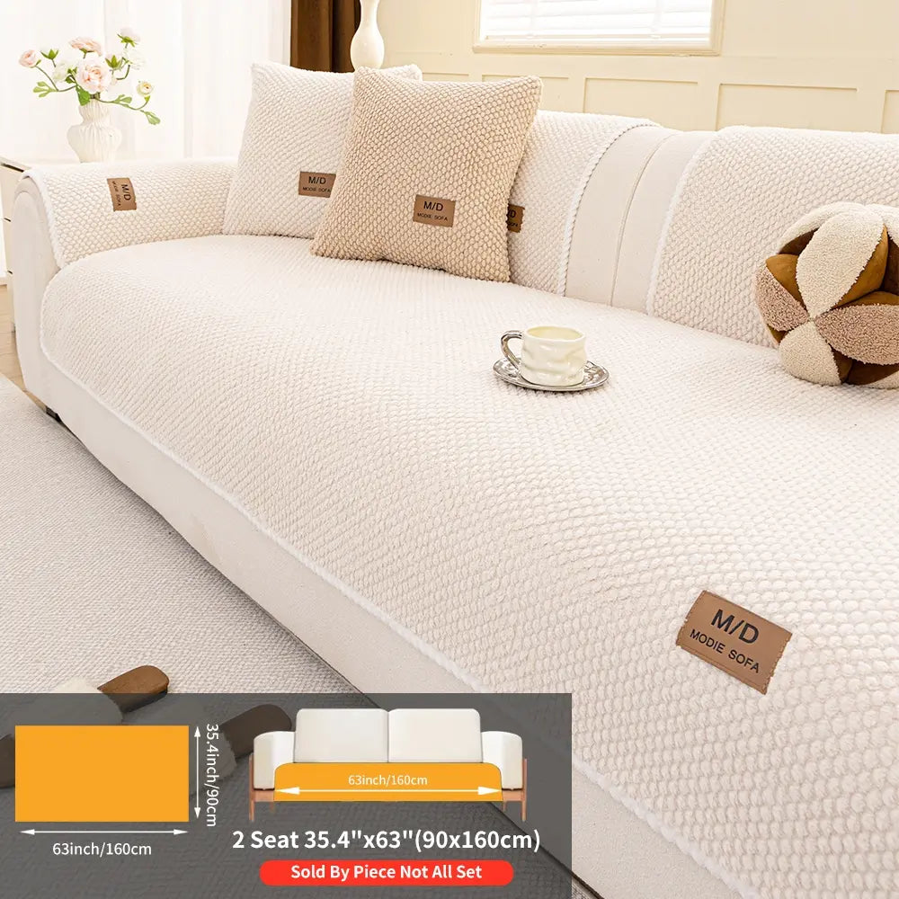 Non-Slip Soft Sofa Cushion, Durable Pet-Friendly Couch Protector, Reusable Couch Protector, Washable Dustproof Sofa Cover, Dustproof Sofa Slipcover, Universal Home Decor, Washable Couch Covers, Slipcover For Sofa